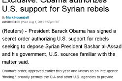 Memory Hole – Obama Officialy Authorizes Covert War To Overthrow Syria