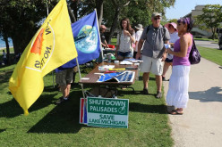 Protest Rally Opposing Proposed Nuclear Waste Abandonment Dump on Lake Huron 2015